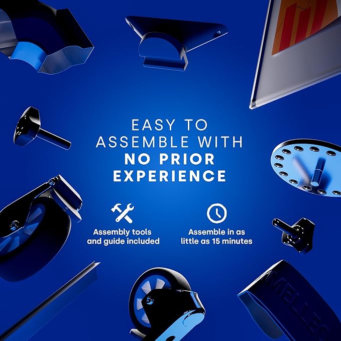 Rolling Dry Erase Board 46 x 32 - Large Portable Magnetic Whiteboard with Stand - Double Sided Easel Style with Wheels - Mobile Standing Whiteboard for Office, Classroom & Home