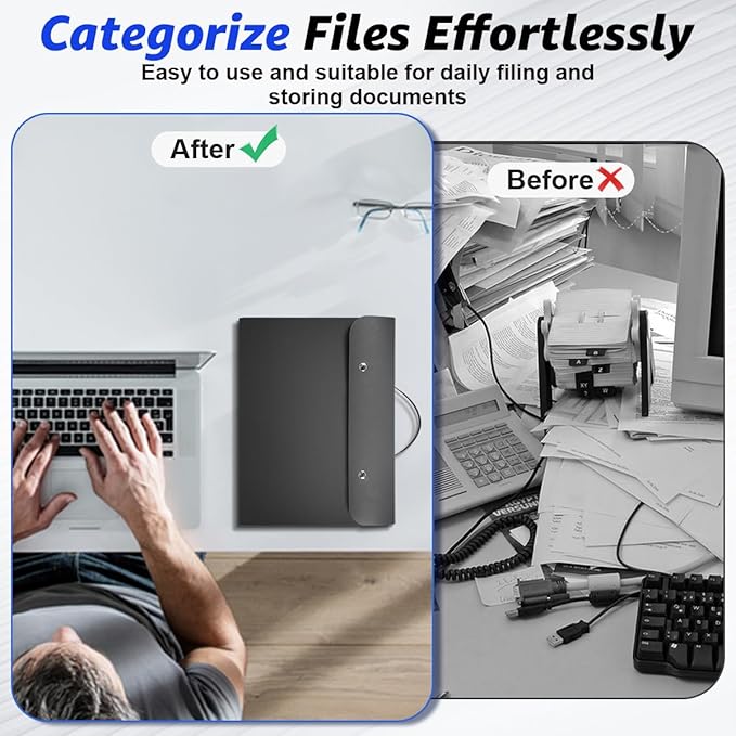 Expanding File Folder with Handle,13 Pockets Accordion File Organizer,Filing Box for Paper,Bills,Receipts,Taxes Organized,Letter/A4 Size Documents Holder for School,Office,Business Trip