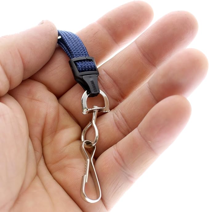 Bulk 100 Pack - Premium Flat Breakaway Lanyards for ID Badges & Badge Holders - 3/8" Wide Woven Safety Lanyard with Metal Swivel Hook for Teachers, Students, Cruise, Office (Navy Blue)