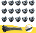Magnetic Zip Tie Mounts 22mm Compact Cable Holder - Multipurpose Magnetic Wire Management Bases with 30 Reusable Zip Ties, 15 Magnets for Cord Organizer(Damage-Free)