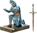 Centurion Cloak Warrior Knight Pen Holder Mobile Phone Stand Desk Organizers and Accessories as Gift for Office and Home (Blue)