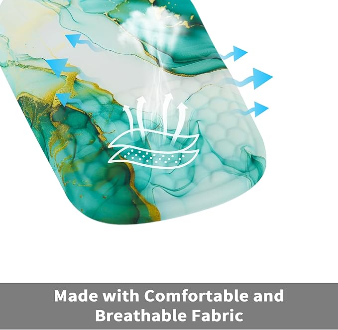 Ergonomic Mouse Pad with Wrist Support, Comfortable Memory Foam Mousepad with Massage Design and Non-Slip PU Base, Wrist Rest Mouse Pad for Office and Home, 12x8 Inch