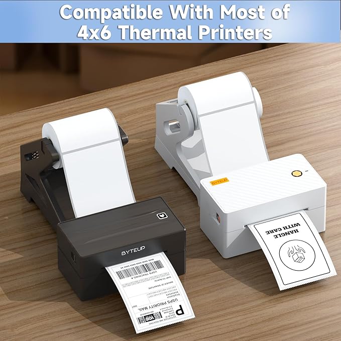 4x6 Direct Thermal Labels for Shipping, Roll Commercial Grade Permanent Adhesive, Compatible with Thermal Printers for Packages and Mail,FSC-Certified,Doesn't Compatible with Dymo
