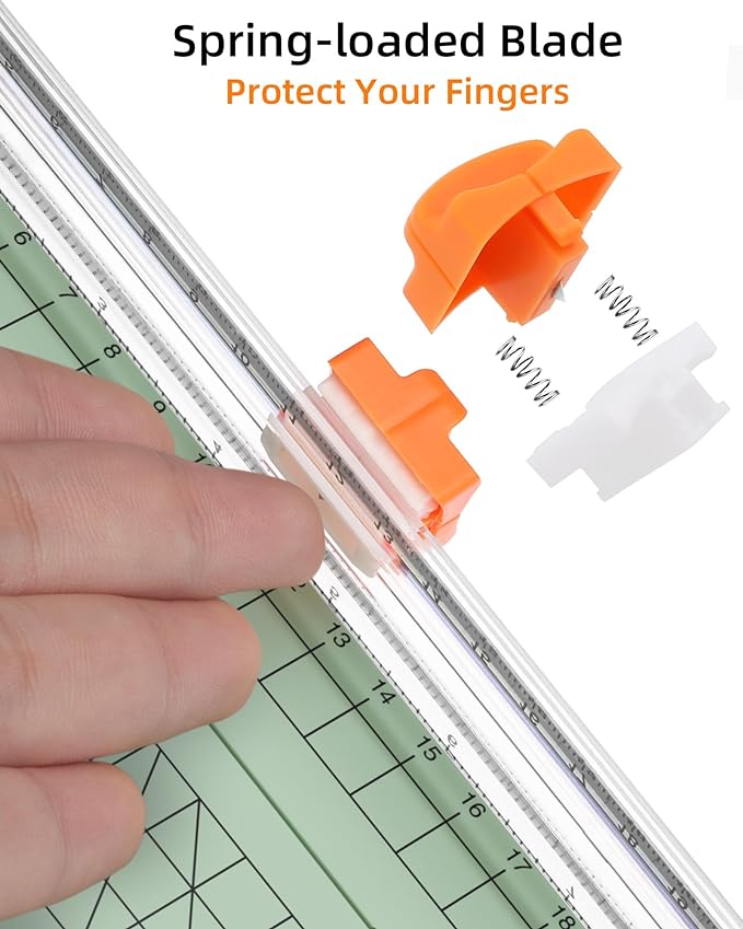 Firbon Morandi A5 Paper Cutter, Straight Small Paper Trimmer with Side Ruler for Scrapbooking Craft, Paper, Coupon, Label, Cardstock