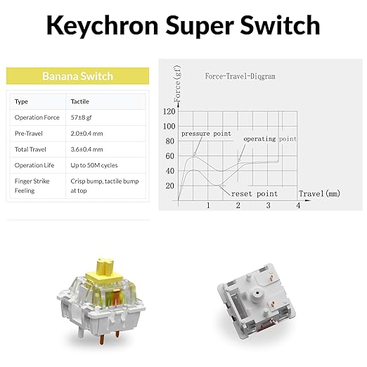 Keychron K8 Version 2 TKL Custom Wireless Mechanical Keyboard, QMK Programmable Bluetooth 5.2/Wired, RGB Backlit with Shine-Through PBT Keycaps, Super Banana Switch for Mac Windows Linux