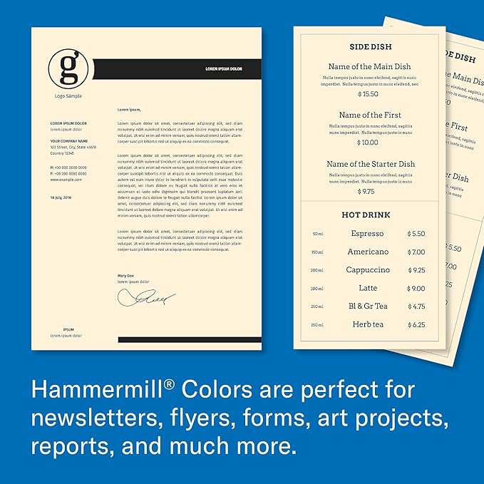 Hammermill Colored Paper, 20 lb Ivory Printer Paper, 11 x 17-1 Ream (500 Sheets) - Made in the USA, Pastel Paper, 102194R