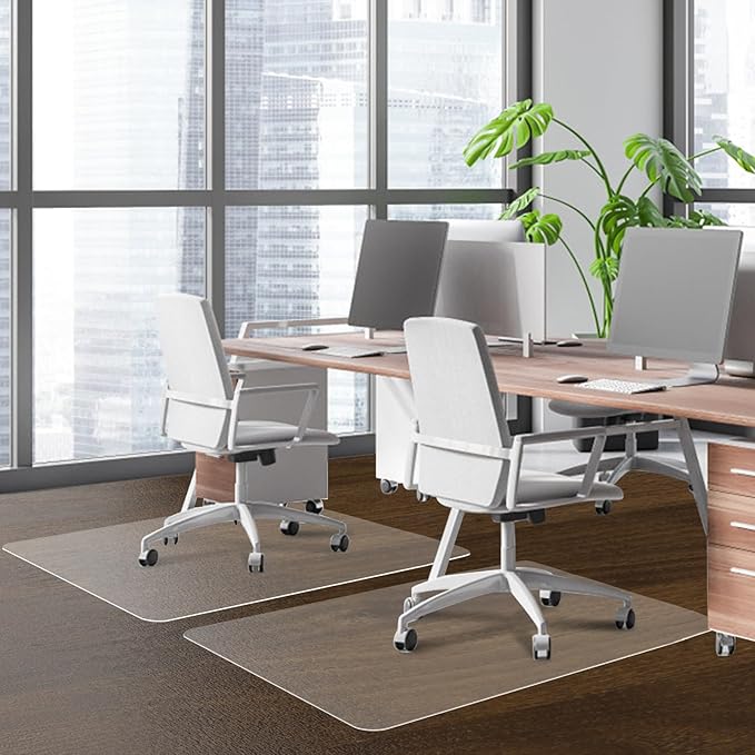 SHAREWIN Office Chair Mat for Hard Wood Floors - 30"x48" Heavy Duty Anti-Slip Hardwood Floor Protector Rug - Easy Clean