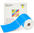 YOULAISHI 3 X 5 Inch Printable Rectangle Color Coding Labels, 300 Per Roll Adhesive Color Coding Stickers for Bar-Codes, Address, Small Business Labeling, Inventory, Fluorescent Blue