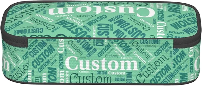 Custom Pencil Case with Name, Personalized Pen Bag Add Your Image Text, Large Storage Students Stationery Pen Box with Zipper Durable Pencil Box for Girls Boys Office School