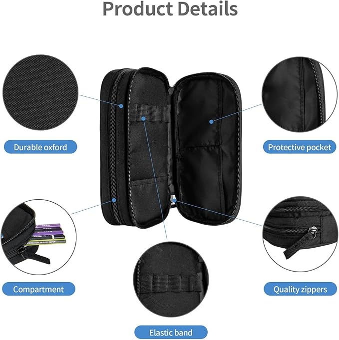 Basketball Pencil Case for Sports Boys Girls, High Capacity Cool Black Pencil Pouch with Zippers, Sport Pencil Box Stationery Organizer Multifunction Bag for Business Office