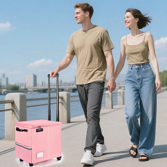 Teacher Rolling Cart - Fireproof File Cabinets for Document Safety, Portable Rolling Crate with Wheels for Teachers, for Teaching, Office