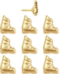 Ski Boot Push Pins - Gold Ski Boot Pins - for Cork Board, Maps, or Lapel Pin Use - Designed in USA - Set of 10