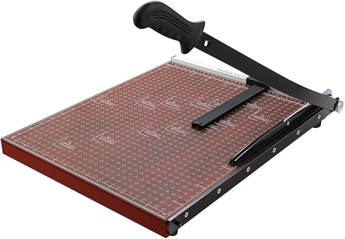 Paper Cutter Heavy Duty 18" Cut Length Professional Large Paper Cutter 12-Sheet Capacity Guillotine Paper Cutter for Cardstock, Safety, Efficience, Wide Use for Office, School, Home (A2-A7)