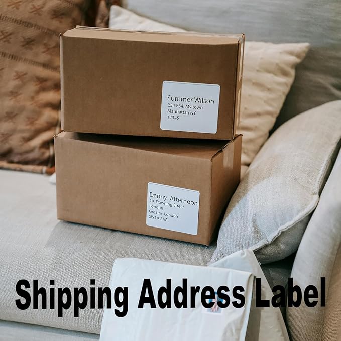 PAPRMA 3 1/3" x 4" Shipping Address Label 100 Sheets 600 Mailing Labels for Laser Inkjet Printers, 5164 8164 Printable Label Paper, Matte White 6-per-Page