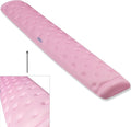 BRILA Ergonomic Memory Foam Keyboard Wrist Rest Support Pad Cushion for Computer, Laptop, Office Work, PC Gaming - Massage Holes Design - Cozy Typing Wrist Pain Relief (Pink)
