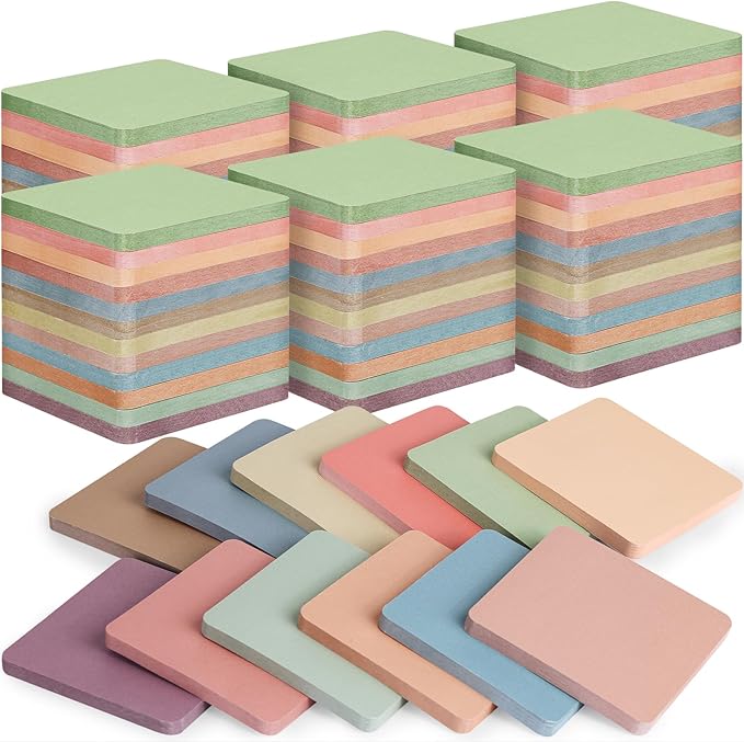 60 Pack Vintage Round Corner Sticky Notes 3x3 12 Retro Colors Posted Note Adhesive Paper Memo Pads 56 Sheets/Pad Self-Stick Note Bulk Easy to Stick for Back to School Teacher Student, Office Supplies