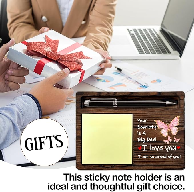 Sobriety Gifts for Women Her, Recovery Sober Gifts Addiction Recovery Gift Your Sobriety is a Big Deal I Am Proud of You Sticky Note Holder Desk Decor