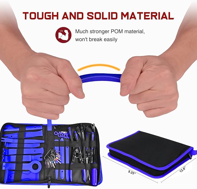 Nilight 238Pcs Trim Removal Tool, Auto Push Pin Bumper Retainer Clip Set Fastener Terminal Remover Tool Adhesive Cable Clips Kit Car Panel Radio Removal Auto Clip Pliers