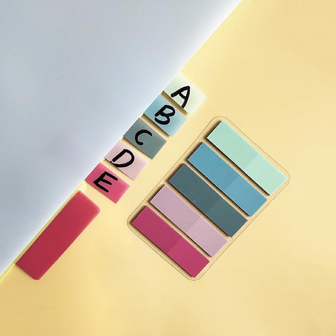 ELII 500 PCS Sticky Index Tabs 2 Inch Book Tabs,Page Markers File Tabs Self Adhesive, Labels for Pages Notebooks