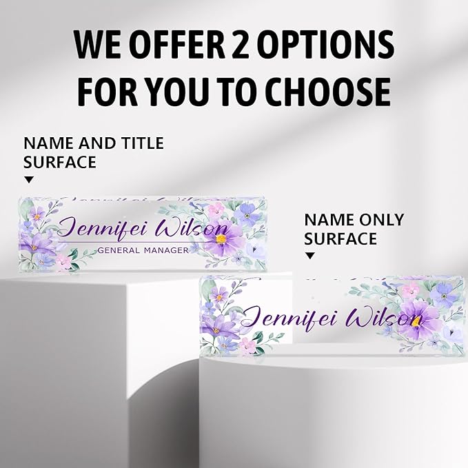 Name Plate for Desk-Personalized Name Plates for Desk-Name Plate Personalized for Office-Gifts for Teacher Boss Employee Appreciation Office Desk Decor (purple B), MYDZBJMT1009