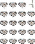 Wedding Rings Push Pins - Silver Intertwined Wedding Rings Map Pins for Cork Boards, Maps, or Lapel Use - Designed in USA - Set of 20
