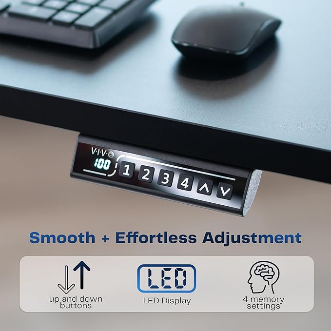 VIVO Electric 71 x 30 in Standing Desk, Memory Height Adjustment, 1B Series, Holds 220 lbs, Light Wood Top Gray Frame, DESK-KIT-1G7C