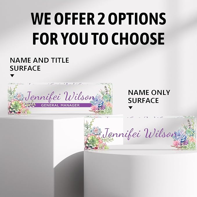 Name Plate for Desk-Personalized Name Plates for Desk-Name Plate Personalized for Office-Gifts for Teacher Boss Employee Appreciation Office Desk Decor (purple A), MYDZBJMT1009