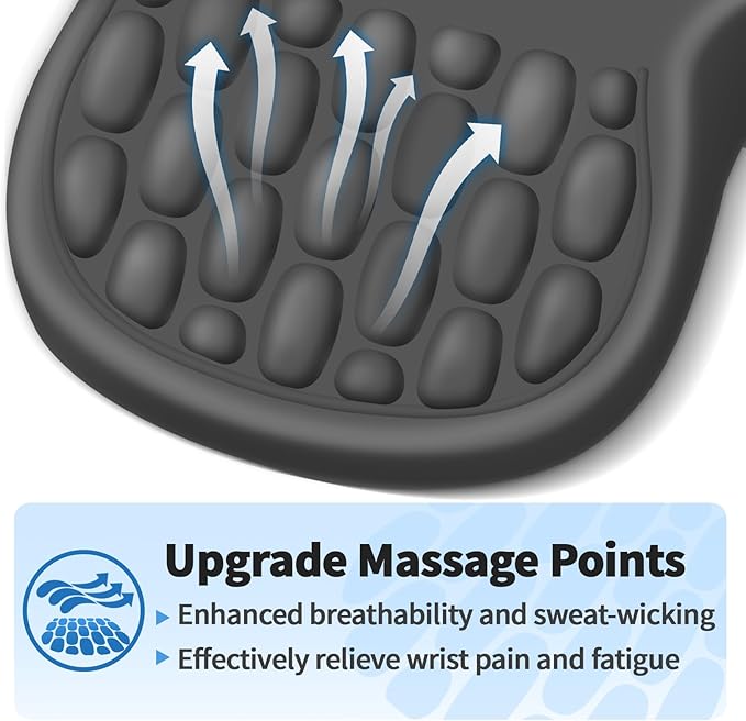 YIWEI Ergonomic Mouse Pad with Wrist Rest - Comfortable Office Mousepad with Memory Foam Wrist Support for Carpal Tunnel Relief, Mouse Pads with Non-Slip Base for Gaming and Home (Dark Gray)