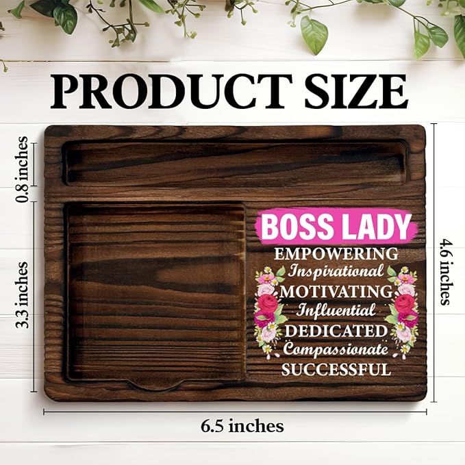 Best Boss Lady Gifts for Women, Gifts for Bosses Female Leader Boss's Day Thank You Retirement Birthday, Best Boss Lady Floral Sticky Note Holder for Bosses Office Decor