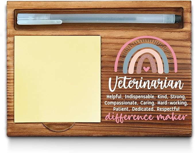 Veterinarian Sticky Note Holder, Vet Office Decor, Veterinarian Thank You Appreciation Gifts for Women Self-Stick Note Pad Holders WPP95
