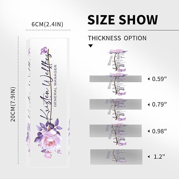 Custom Personalized Name Plate - Office Desk Decor for Women & Men, Employee Appreciation Gifts