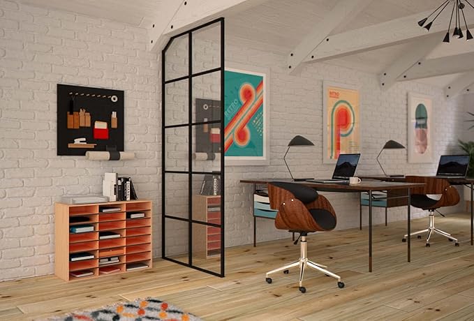 Safco Literature Organizer, 24 Compartments, Office and Classroom Mailbox with Adjustable Shelves, Wood Paper and Mail Sorter, Medium Oak