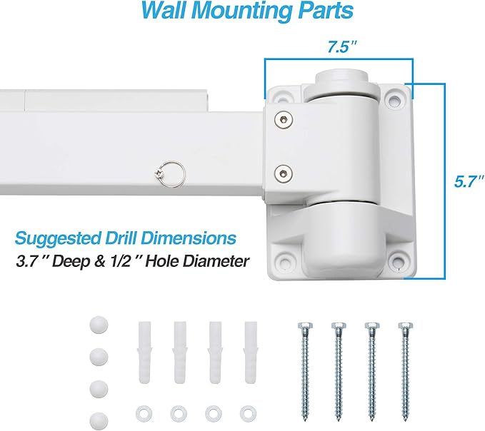 AVLT Medical Grade 17.6 lbs Monitor Wall Mount - Mounts Ultrawide Monitor on 74" Long Extension Full Motion Height Adjustable Arm - for Healthcare and Maintenance Area