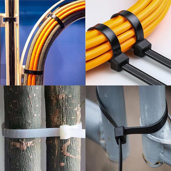 Superun Heavy Duty Zip Ties 24 Inch, Strong Large Black Zip Ties 120 Lbs Tensile Strength Selflocking Wire Ties (Industrial Grade Cable Ties) Pack of 50