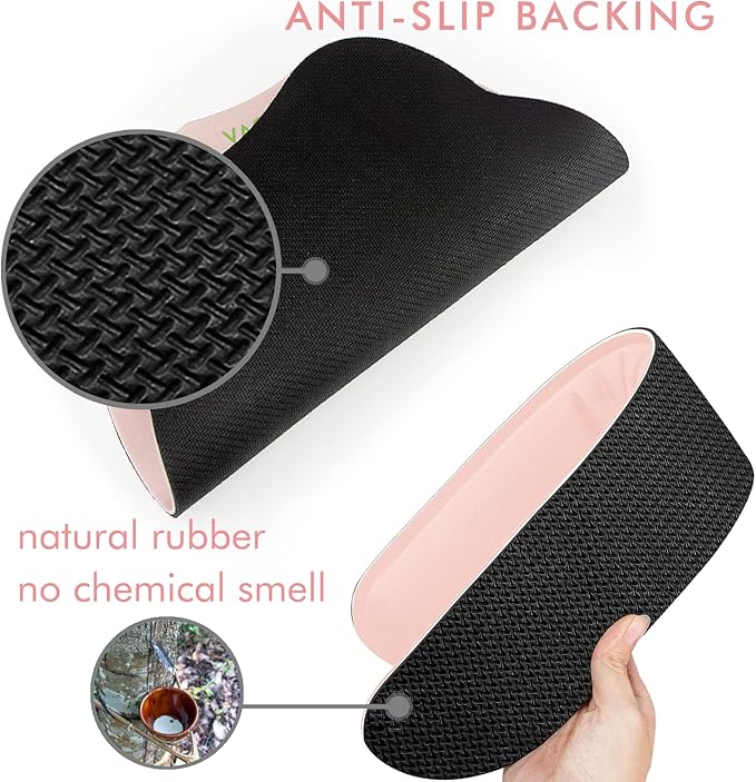 VAGAU Premium Keyboard Wrist Rest and Mouse Pad Wrist Support, Ergonomic Memory Foam Set for Office, Laptop, Mac, Computer and Gaming,Comfortable Typing &Wrist Pain Relief（Pink）