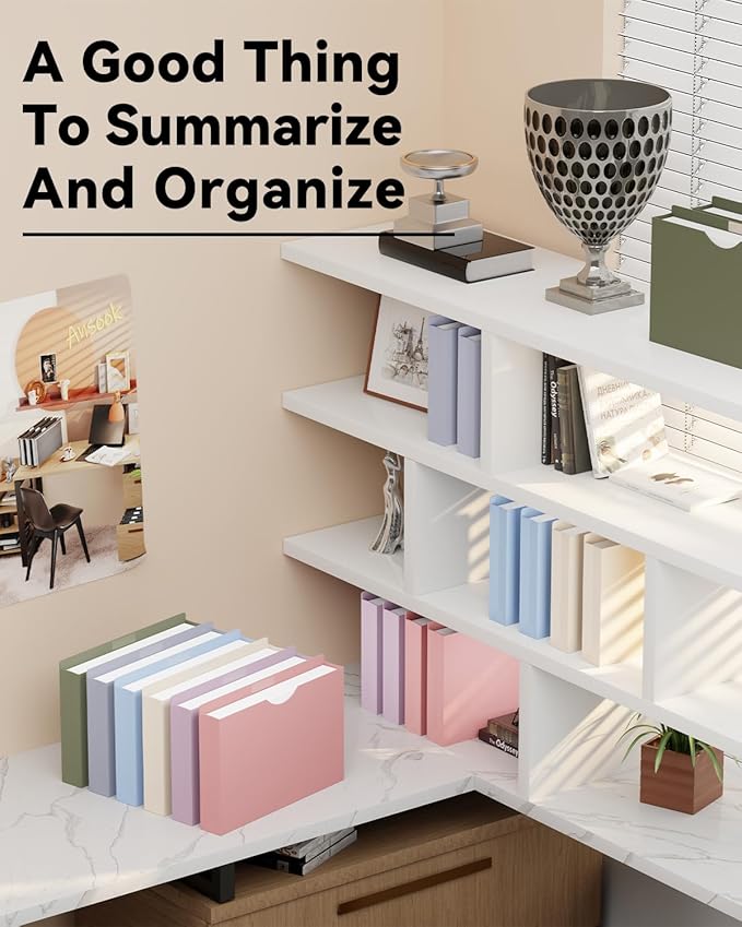 2 Inch Plastic Manila File Jacket & File Pockets,Heavy Duty 2 Inch Expanding Manila Pocket File Folders Letter Size,Reinforced Project File Jackets,Job Folders File Jackets-Assorted Color