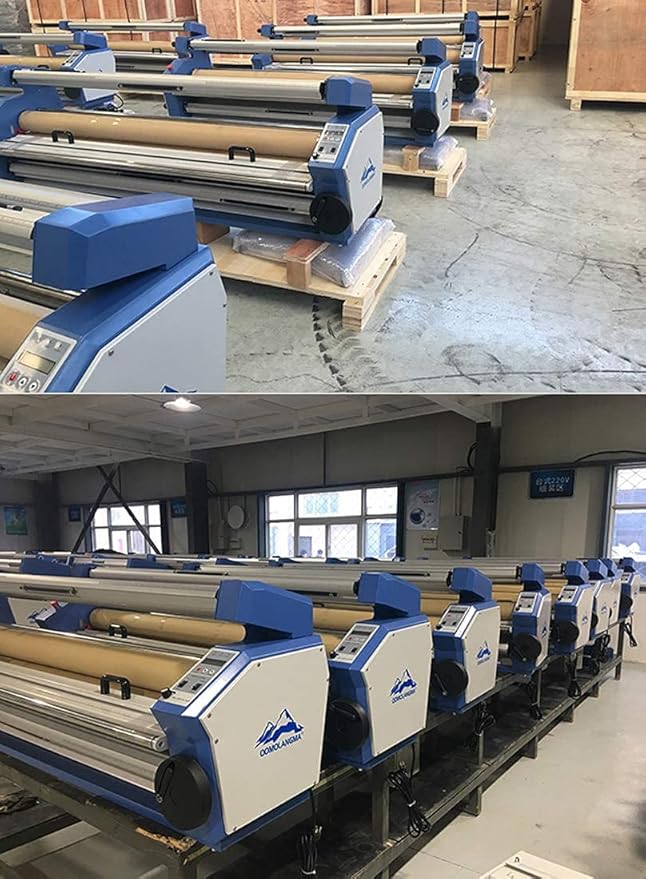 US Stock Wide Format Laminator 55in /63in Full-auto Wide Format Cold Laminator Machine Roll to Roll Large Format Laminating Machine with Trimmer (63 Inch, Without Trimmer)