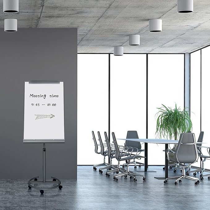 BEST BOARD Mobile Whiteboard with Stand 26x40 Inch Adjustable Height Rolling Whiteboard on Wheels, Magnetic Dry Erase Board with Flip Chart Easel Stand, Paper Pad for Office, Classroom