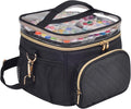 Professional Marker Organizer Case for 120 Markers, Portable Travel Art Supply Marker Storage Carry Bag with Dividers and Shoulder Strap (Black)