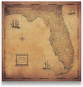 Conquest Maps Push Pin Florida Map Board - With Push Pins to Mark Florida Travel - Handmade in Ohio, USA - Design: Golden Aged