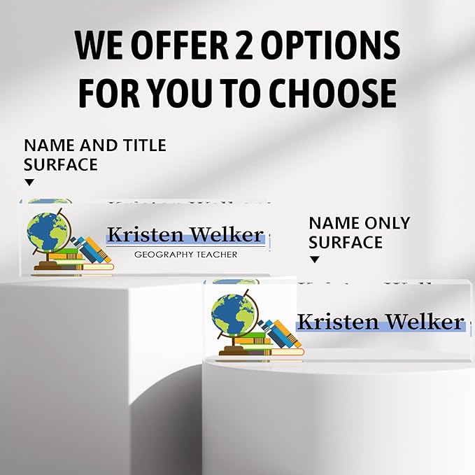 Name Plate for Desk-Personalized Name Plates for Desk-Name Plate Personalized for Office-Gifts for Teacher Boss Employee Appreciation Office Desk Decor (teacher2)