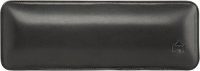 Bailey Compact by Castle - Wrist Rest for Keyboards with Around 61 Keys - Leather Ergonomic Computer Extra Firm Keyboard Wrist Support for Typists, Gaming, Heavy Office Use (Nightfall, Compact Size)
