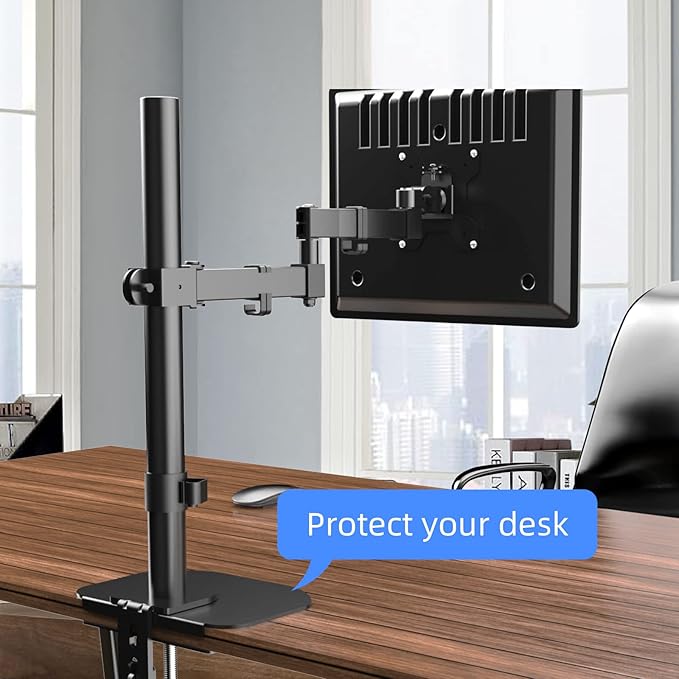 Steel Bracket Plate Reinforcement for Glass Desk, Fits Most Monitor Stand Grommet C Clamp Installation Hole Reinforcement