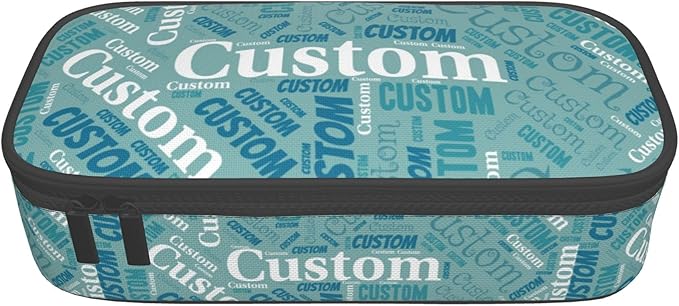 Custom Pencil Case with Name, Personalized Pen Bag Add Your Image Text, Large Storage Students Stationery Pen Box with Zipper Durable Pencil Box for Girls Boys Office School