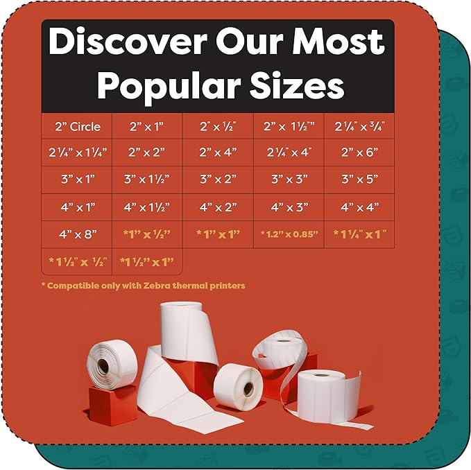 Aegis Adhesives - 4” X 3” Direct Thermal Labels for Shipping, Postage, Perforated & Compatible with Rollo, Zebra, & Other Desktop Label Printers (10 Rolls, 500/Roll)