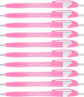 SyPen Personalized Pens With your Custom Logo or Text-500 Pack Bulk-for Businesses, Parties, and Events, Custom Printed Slim Ballpoint Click Pens, PInk Barrel Color, Black Ink