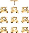 Golf Cart Push Pins - Gold Golf Cart Map Pins for Cork Boards, Maps, or Lapel Use - Designed in USA - Set of 10
