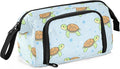 Cartoon Turtles Blue Pencil Case Pouch Big Capacity Pencil Bag Box Organizer Pen Case with Compartmens Stationery Organizer for Teen Girls Boy College Women School