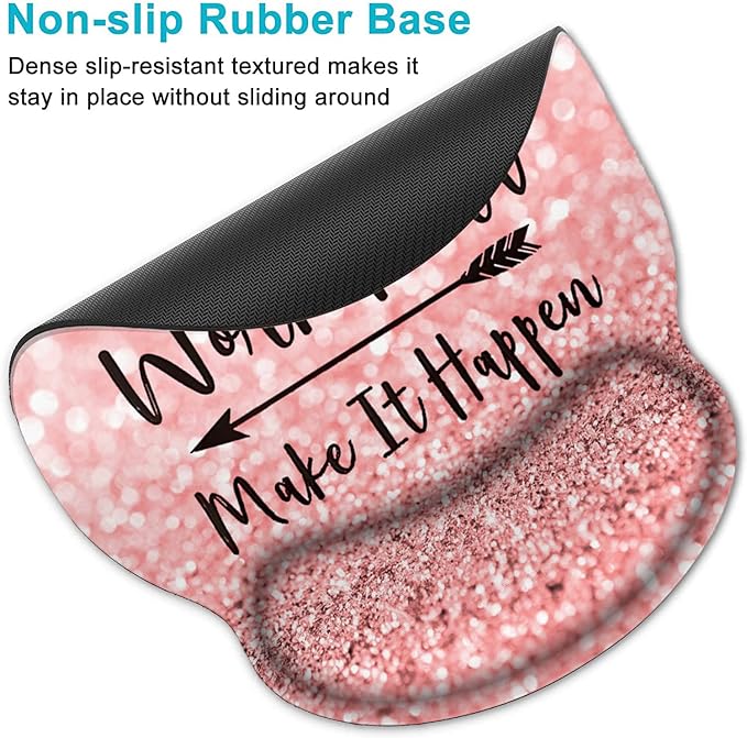 Lateefah Mouse Pad with Wrist Rest, 3-in-1 Gaming Mouse Pad, Keyboard Wrist Rest, Ergonomic Memory Foam Mousepad with Wrist Support for Computer Keyboard