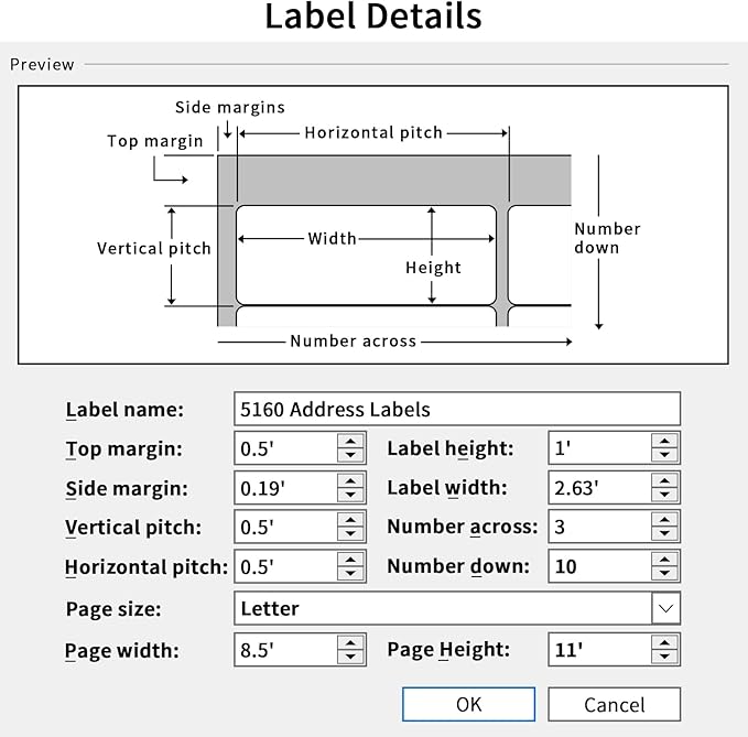 1" x 2-5/8" Address Labels 1500 Labels Sticker Paper for Laser/Ink Jet Printer mailing Labels 8.5"×11" White 30 per Sheet